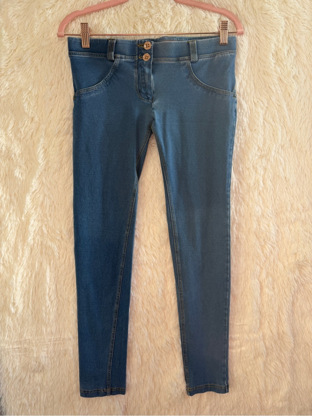 Freddy Womens WR.UP Push-Up Shaping Skinny Jeans Size 6 Light Blue Booty Jegging